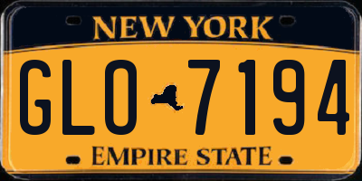 NY license plate GLO7194