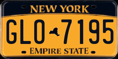 NY license plate GLO7195