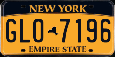 NY license plate GLO7196