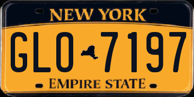 NY license plate GLO7197