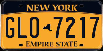 NY license plate GLO7217