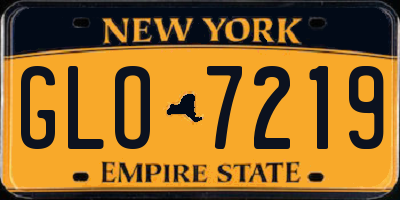 NY license plate GLO7219