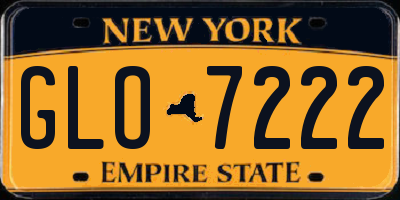NY license plate GLO7222