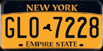 NY license plate GLO7228