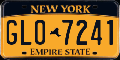 NY license plate GLO7241
