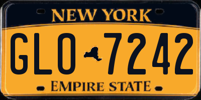 NY license plate GLO7242