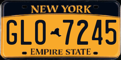 NY license plate GLO7245