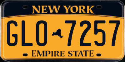 NY license plate GLO7257