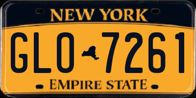 NY license plate GLO7261
