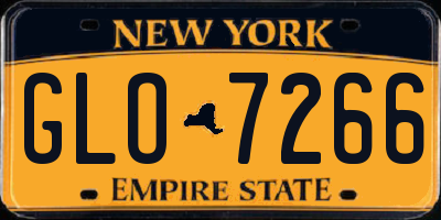 NY license plate GLO7266