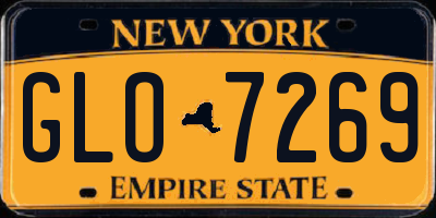 NY license plate GLO7269