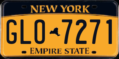 NY license plate GLO7271