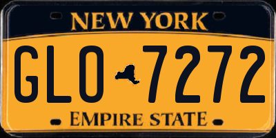 NY license plate GLO7272