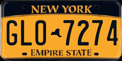 NY license plate GLO7274