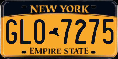 NY license plate GLO7275