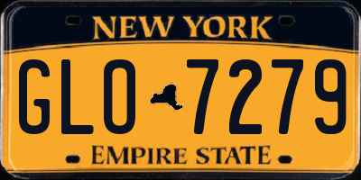 NY license plate GLO7279