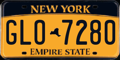 NY license plate GLO7280