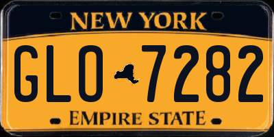 NY license plate GLO7282