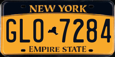 NY license plate GLO7284