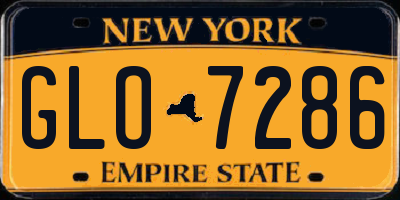 NY license plate GLO7286