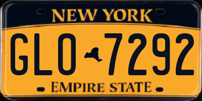 NY license plate GLO7292