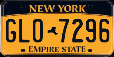 NY license plate GLO7296