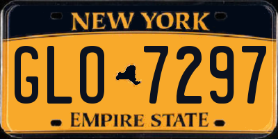 NY license plate GLO7297