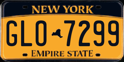 NY license plate GLO7299