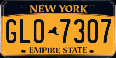 NY license plate GLO7307