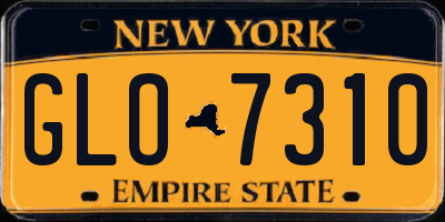 NY license plate GLO7310