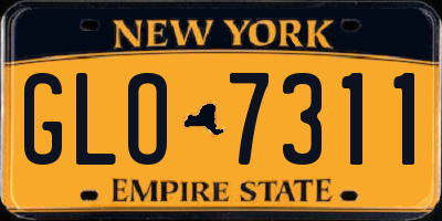 NY license plate GLO7311