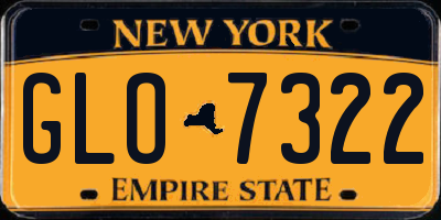 NY license plate GLO7322