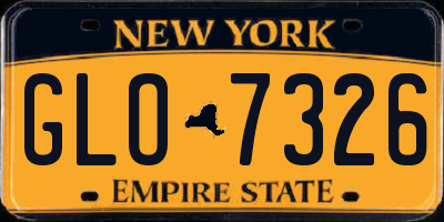 NY license plate GLO7326