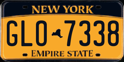 NY license plate GLO7338