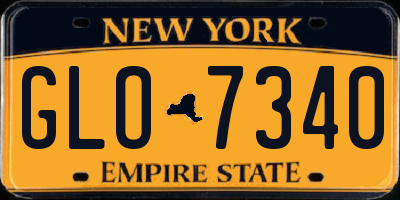 NY license plate GLO7340