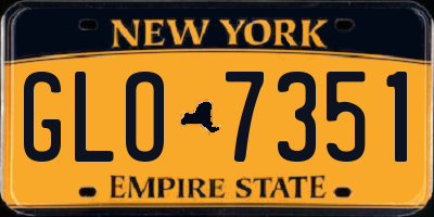 NY license plate GLO7351
