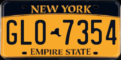 NY license plate GLO7354