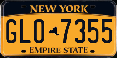 NY license plate GLO7355