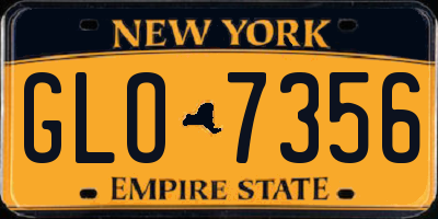 NY license plate GLO7356