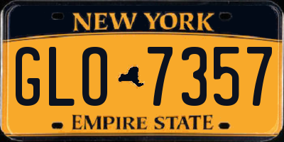 NY license plate GLO7357