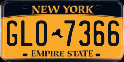 NY license plate GLO7366