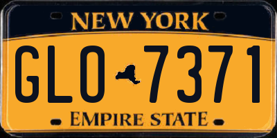NY license plate GLO7371