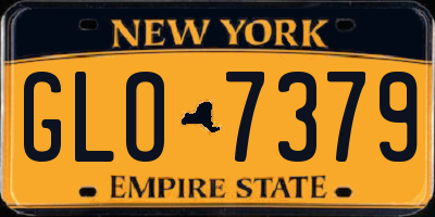NY license plate GLO7379