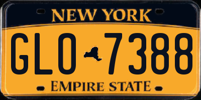 NY license plate GLO7388