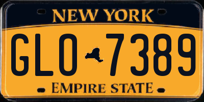 NY license plate GLO7389