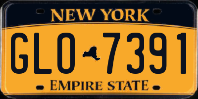 NY license plate GLO7391
