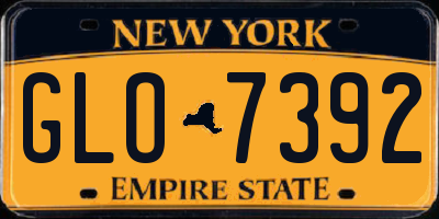 NY license plate GLO7392