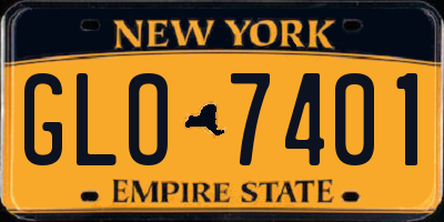NY license plate GLO7401