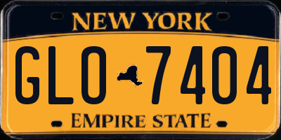 NY license plate GLO7404