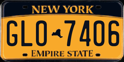 NY license plate GLO7406